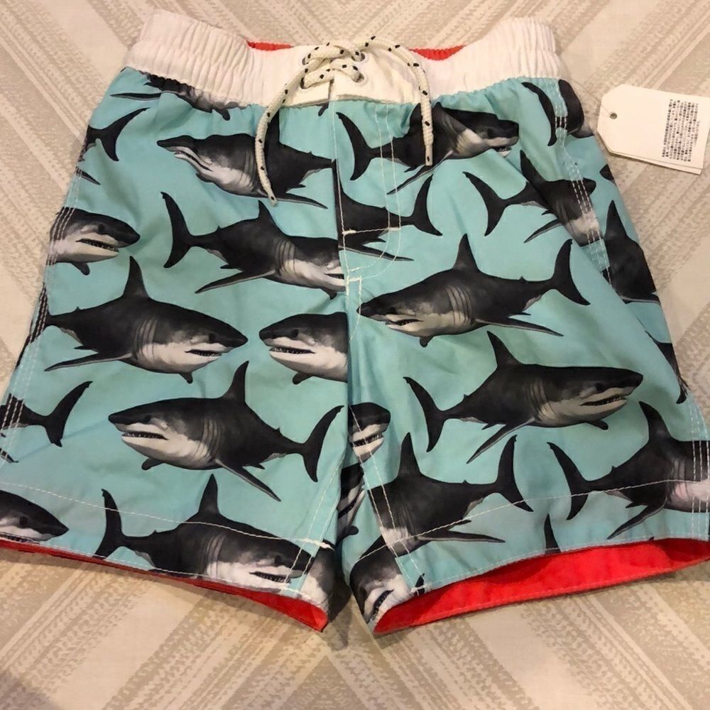 Gap Boys Blue with Sharks Bathing Suit